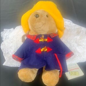 Yellow and Blue Plush Paddington Bear